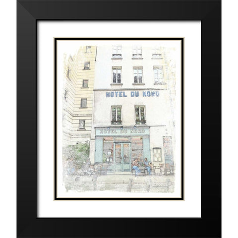 French Illustration II Black Modern Wood Framed Art Print with Double Matting by Melious, Amy