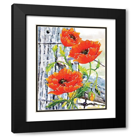 Fenced In II Black Modern Wood Framed Art Print with Double Matting by Meyer, Jill