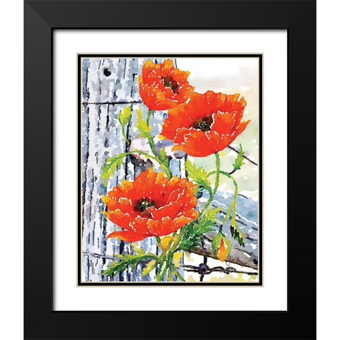 Fenced In II Black Modern Wood Framed Art Print with Double Matting by Meyer, Jill