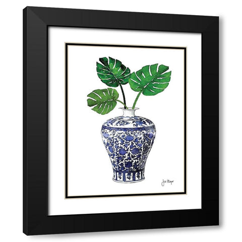 In Your Vase III Black Modern Wood Framed Art Print with Double Matting by Meyer, Jill