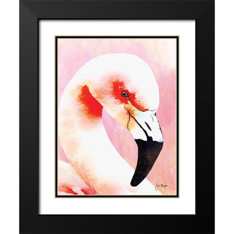Amazing Flamingos I Black Modern Wood Framed Art Print with Double Matting by Meyer, Jill