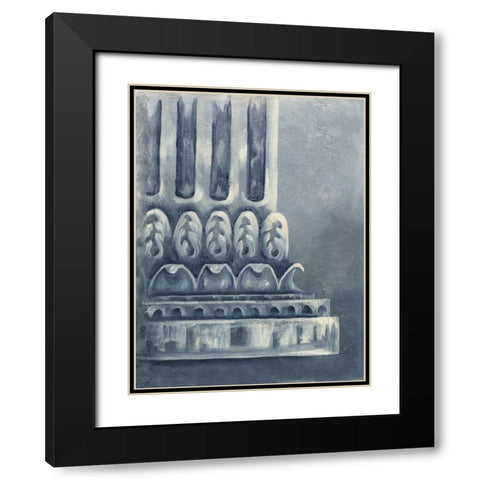 Grey Column II Black Modern Wood Framed Art Print with Double Matting by Ferry, Margaret