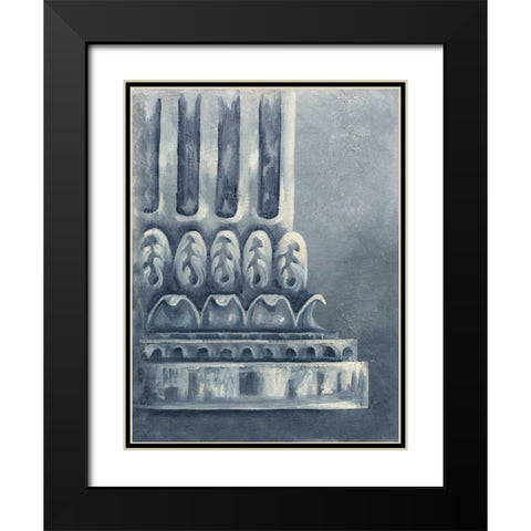 Grey Column II Black Modern Wood Framed Art Print with Double Matting by Ferry, Margaret