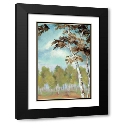 Birch Forest II Black Modern Wood Framed Art Print with Double Matting by Ferry, Margaret