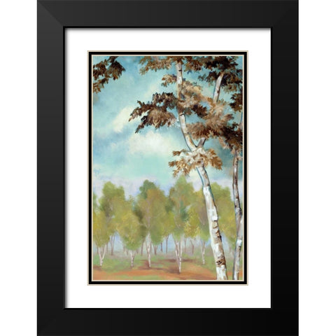 Birch Forest II Black Modern Wood Framed Art Print with Double Matting by Ferry, Margaret
