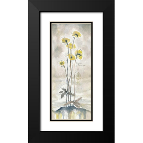 Yellow Blossoms I Black Modern Wood Framed Art Print with Double Matting by Ferry, Margaret
