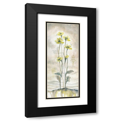 Yellow Blossoms II Black Modern Wood Framed Art Print with Double Matting by Ferry, Margaret