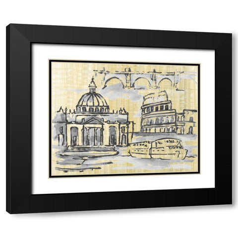 Cities III Black Modern Wood Framed Art Print with Double Matting by Ferry, Margaret