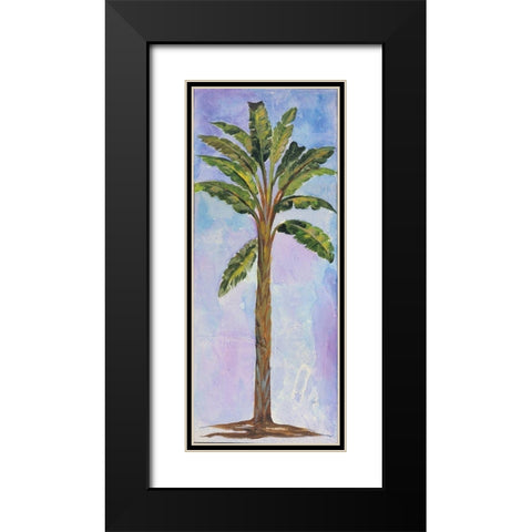 Single Palm II Black Modern Wood Framed Art Print with Double Matting by Ferry, Margaret
