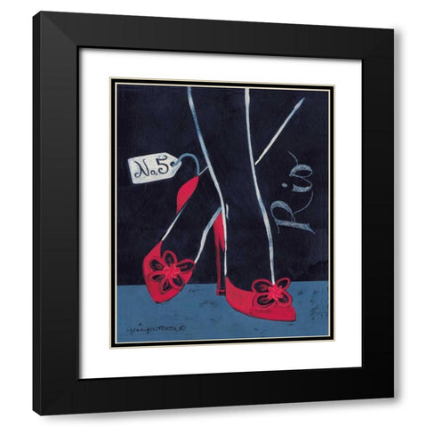 High Heels Rio Black Modern Wood Framed Art Print with Double Matting by Matla, Jennifer
