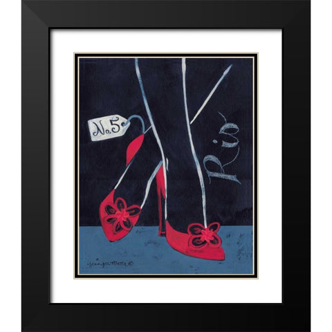 High Heels Rio Black Modern Wood Framed Art Print with Double Matting by Matla, Jennifer