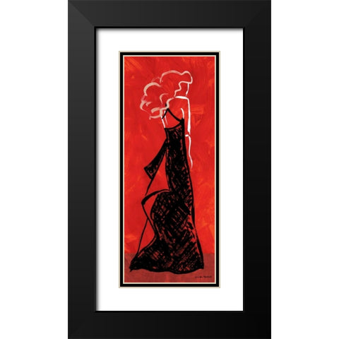 Shy Black Modern Wood Framed Art Print with Double Matting by Matla, Jennifer