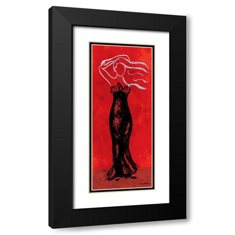 Wind Blown Black Modern Wood Framed Art Print with Double Matting by Matla, Jennifer