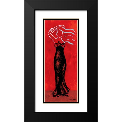 Wind Blown Black Modern Wood Framed Art Print with Double Matting by Matla, Jennifer