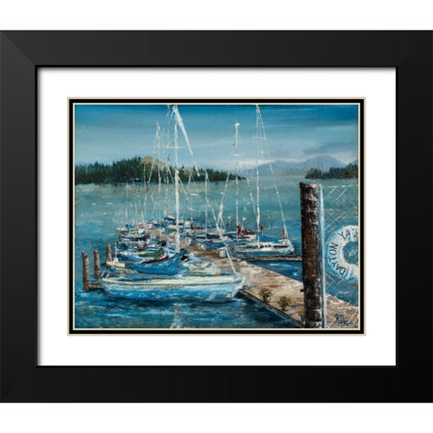 Dayton Sails Black Modern Wood Framed Art Print with Double Matting by Monahan, Jodi