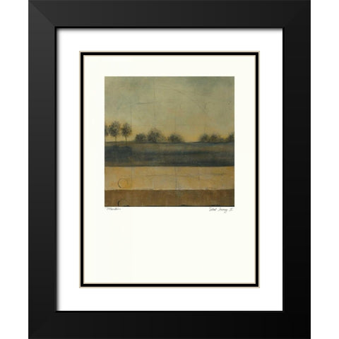 Silent Journey II Black Modern Wood Framed Art Print with Double Matting by Martin, Cheryl