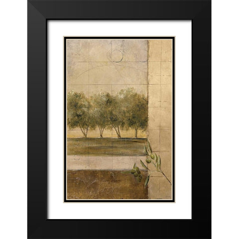 Olive Groves II Black Modern Wood Framed Art Print with Double Matting by Martin, Cheryl