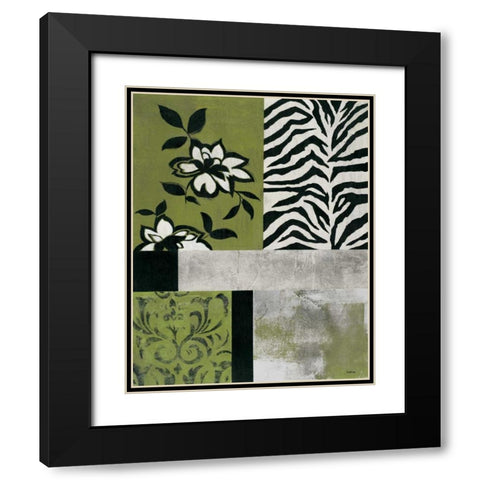 Playing with Patterns I Black Modern Wood Framed Art Print with Double Matting by Martin, Cheryl