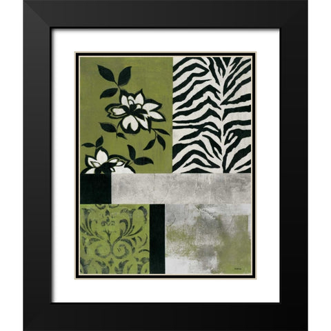 Playing with Patterns I Black Modern Wood Framed Art Print with Double Matting by Martin, Cheryl