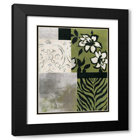 Playing with Patterns II Black Modern Wood Framed Art Print with Double Matting by Martin, Cheryl