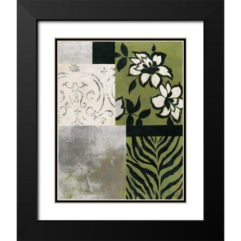 Playing with Patterns II Black Modern Wood Framed Art Print with Double Matting by Martin, Cheryl