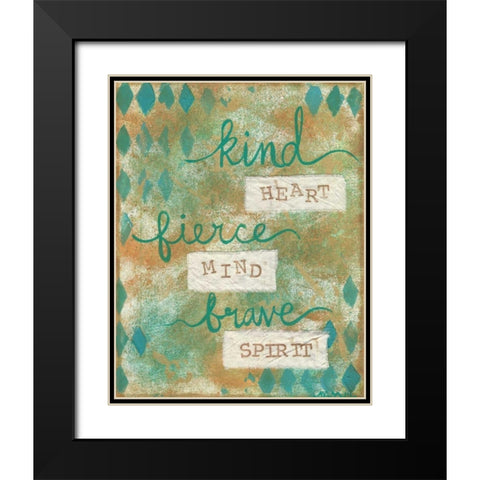 Kind Heart Black Modern Wood Framed Art Print with Double Matting by Martin, Monica