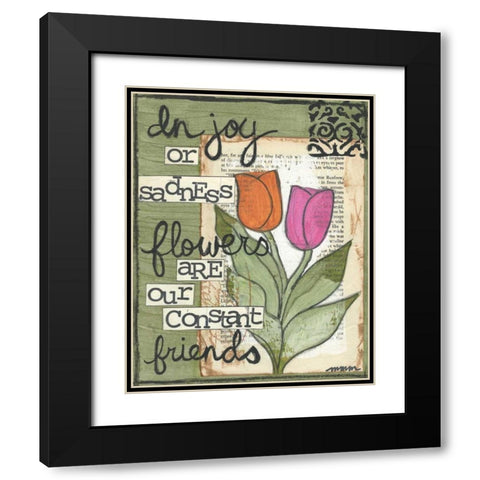 In Joy Or Sadness Black Modern Wood Framed Art Print with Double Matting by Martin, Monica