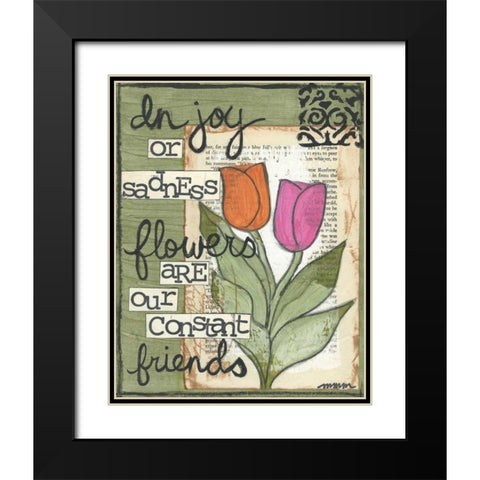 In Joy Or Sadness Black Modern Wood Framed Art Print with Double Matting by Martin, Monica