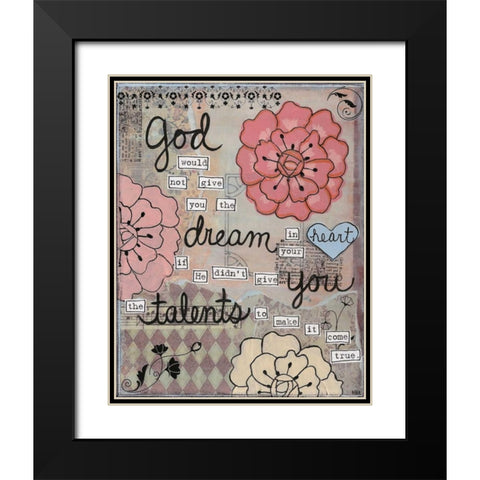 God Given Talents Black Modern Wood Framed Art Print with Double Matting by Martin, Monica