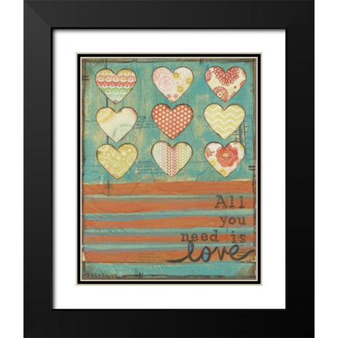 All You Need Black Modern Wood Framed Art Print with Double Matting by Martin, Monica