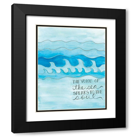 The Voice Black Modern Wood Framed Art Print with Double Matting by Martin, Monica