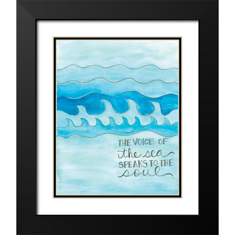 The Voice Black Modern Wood Framed Art Print with Double Matting by Martin, Monica