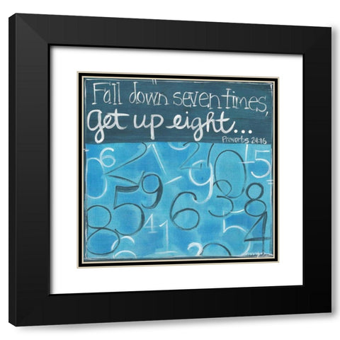 Fall Down Black Modern Wood Framed Art Print with Double Matting by Martin, Monica