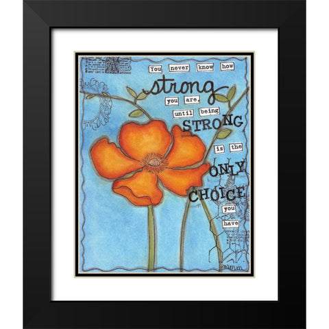 Strong Black Modern Wood Framed Art Print with Double Matting by Martin, Monica