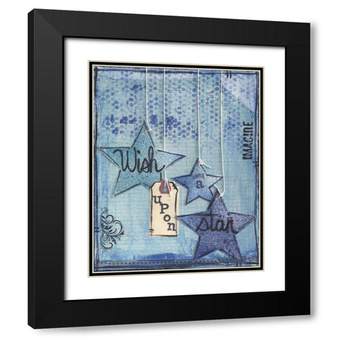 Wish Upon A Star Black Modern Wood Framed Art Print with Double Matting by Martin, Monica