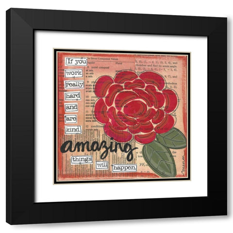 Amazing Black Modern Wood Framed Art Print with Double Matting by Martin, Monica