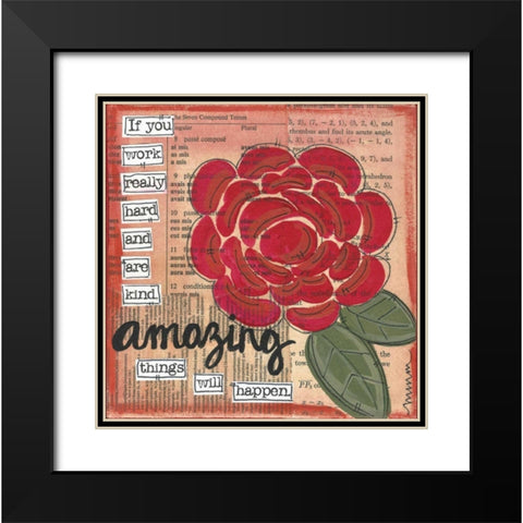 Amazing Black Modern Wood Framed Art Print with Double Matting by Martin, Monica