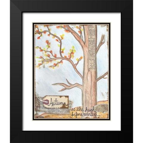 Autumn Black Modern Wood Framed Art Print with Double Matting by Martin, Monica