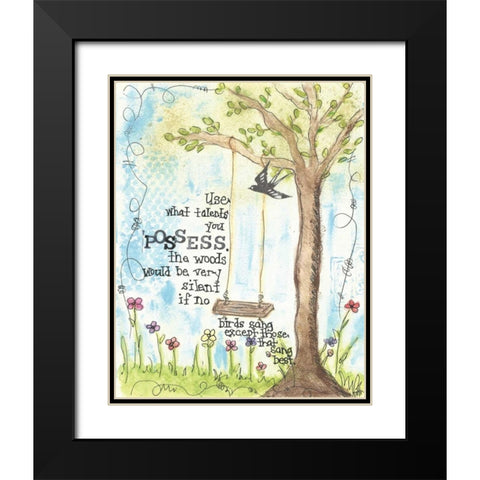 Talents You Possess Black Modern Wood Framed Art Print with Double Matting by Martin, Monica