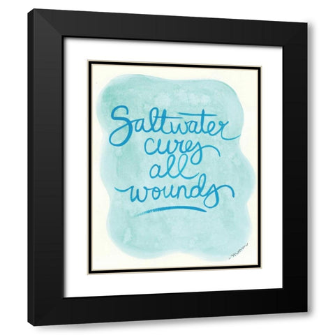 Saltwater Black Modern Wood Framed Art Print with Double Matting by Martin, Monica