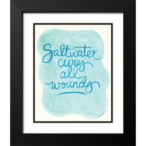 Saltwater Black Modern Wood Framed Art Print with Double Matting by Martin, Monica
