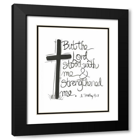 But The Lord Black Modern Wood Framed Art Print with Double Matting by Martin, Monica