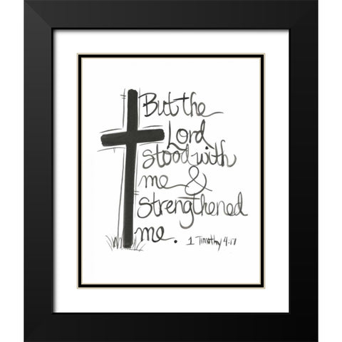 But The Lord Black Modern Wood Framed Art Print with Double Matting by Martin, Monica