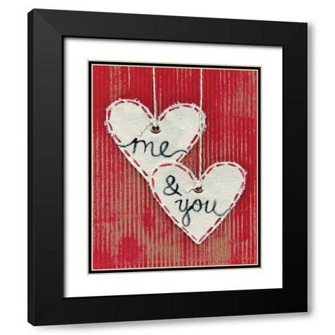 Me and You Black Modern Wood Framed Art Print with Double Matting by Martin, Monica