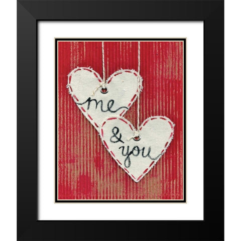 Me and You Black Modern Wood Framed Art Print with Double Matting by Martin, Monica