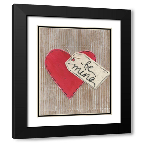 Be Mine Black Modern Wood Framed Art Print with Double Matting by Martin, Monica