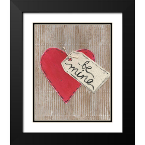 Be Mine Black Modern Wood Framed Art Print with Double Matting by Martin, Monica