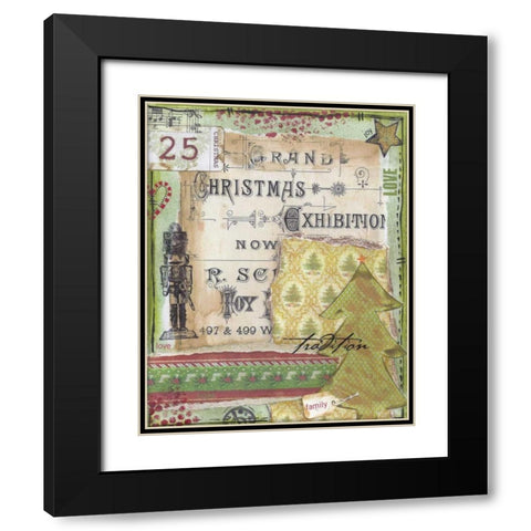 Holiday Tradition Black Modern Wood Framed Art Print with Double Matting by Martin, Monica