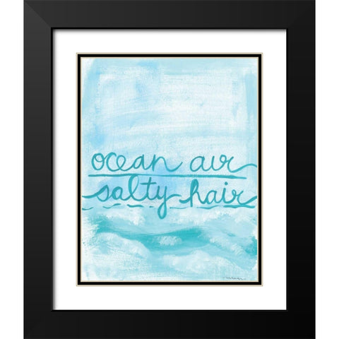 Ocean Air Black Modern Wood Framed Art Print with Double Matting by Martin, Monica