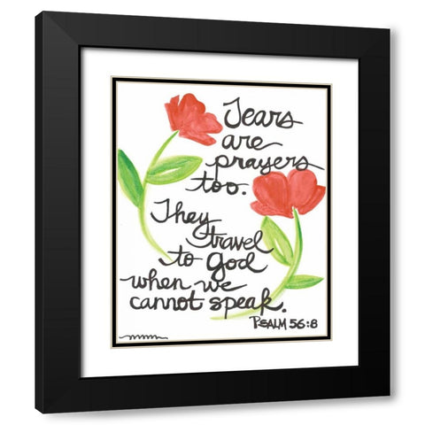 Tears Black Modern Wood Framed Art Print with Double Matting by Martin, Monica
